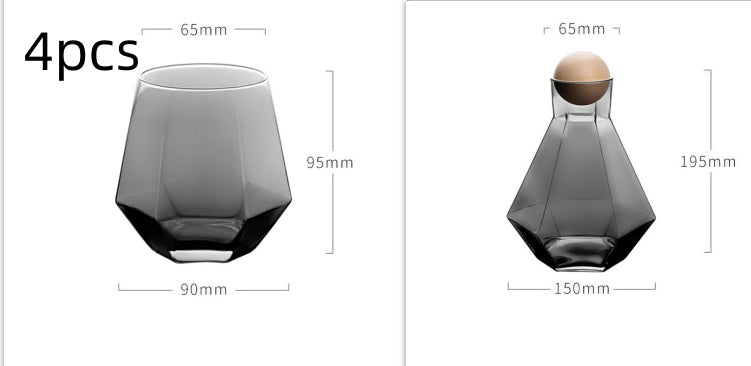 Creative Six-Row Glass Cold Water Bottle