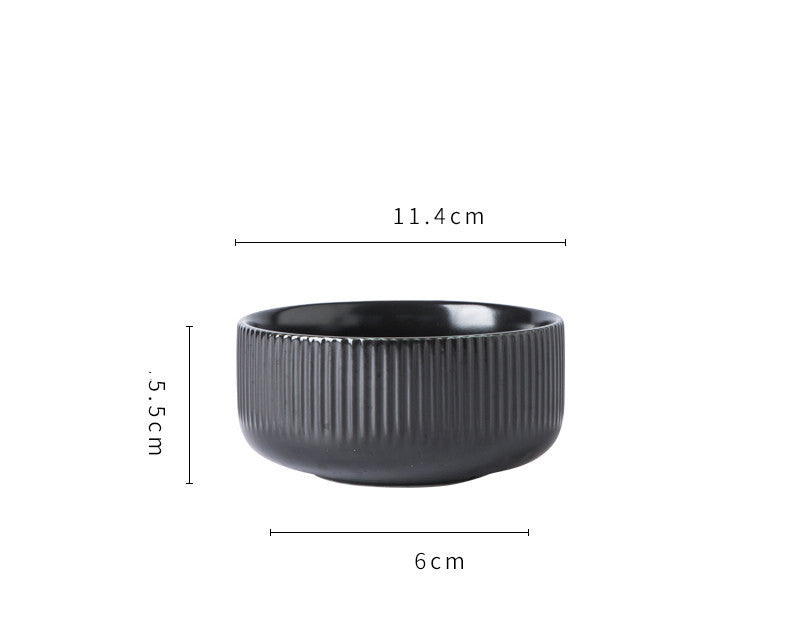Hualian Yijia Plate Dish Set black 6cm noodle bowl dimensions 11.4cm x 5.5cm x 6cm