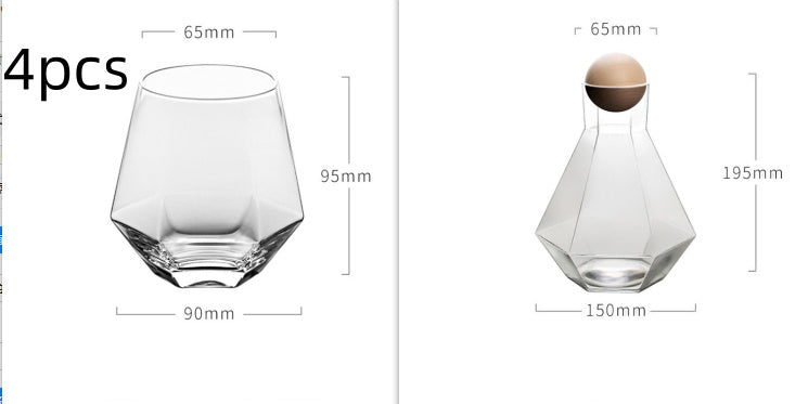 Creative Six-Row Glass Cold Water Bottle