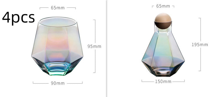 Creative Six-Row Glass Cold Water Bottle