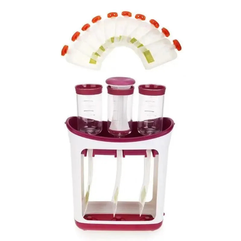 SqueezeMate –  Baby Food Pouch Station