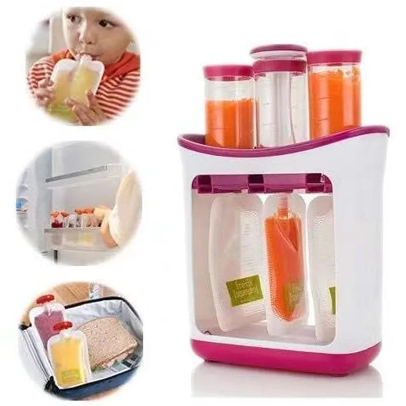 SqueezeMate –  Baby Food Pouch Station